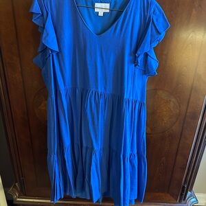 Sugarlips Blue Ruffle Sleeve Dress